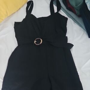 LOFT Elegant Black Romper with Belt